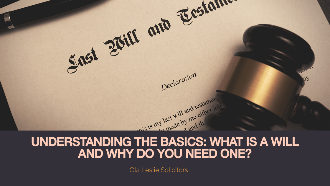 A legal document (will) with a pen and glasses, representing estate planning and protection of assets in the UK.